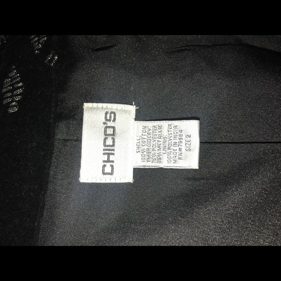 Chico’s Black Velvet Blazer Size 2 (Chico’s Size) - Picture 3 of 3